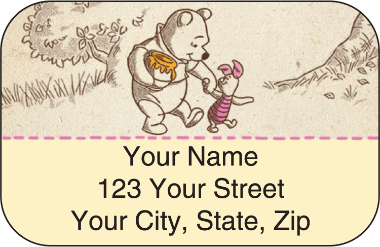 Disney Pooh &amp; Friends Address Labels