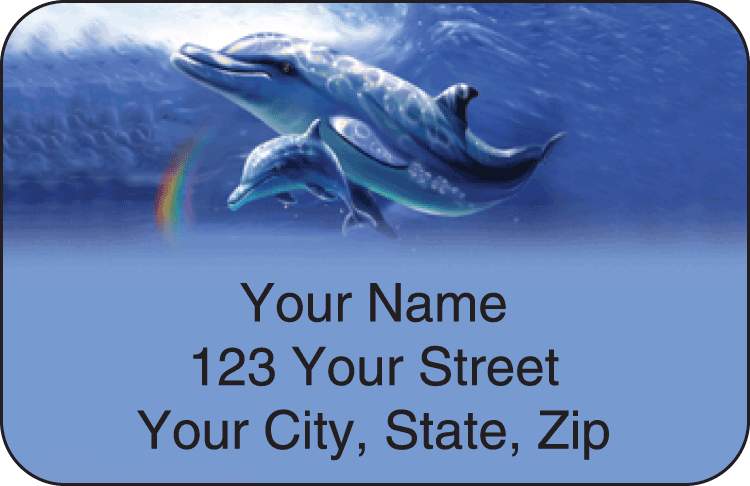 Dolphins Address Labels