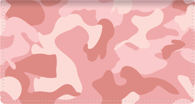 Girly Camo Leather Checkbook Cover