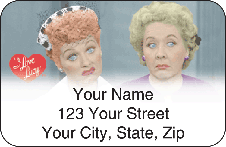 I Love Lucy Address Labels