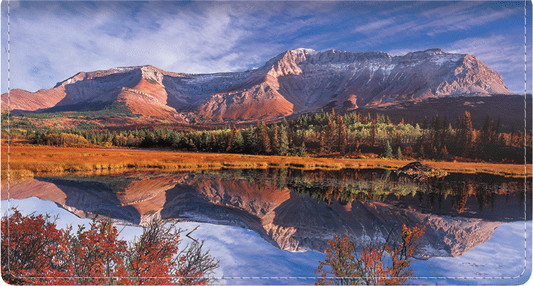 Mountain Reflections Fabric Checkbook Cover