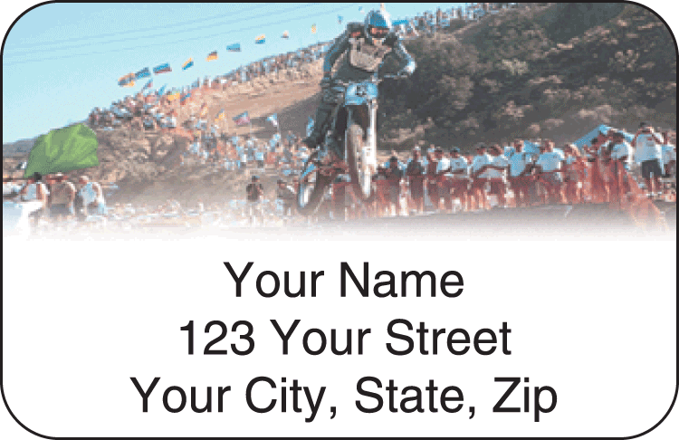 New MX Dirt Bike Address Labels