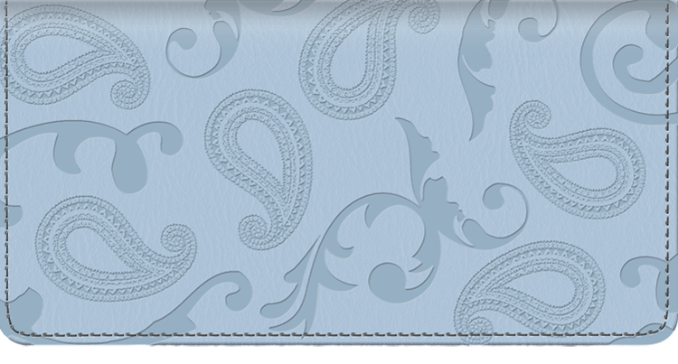 Paisley Leather Checkbook Cover