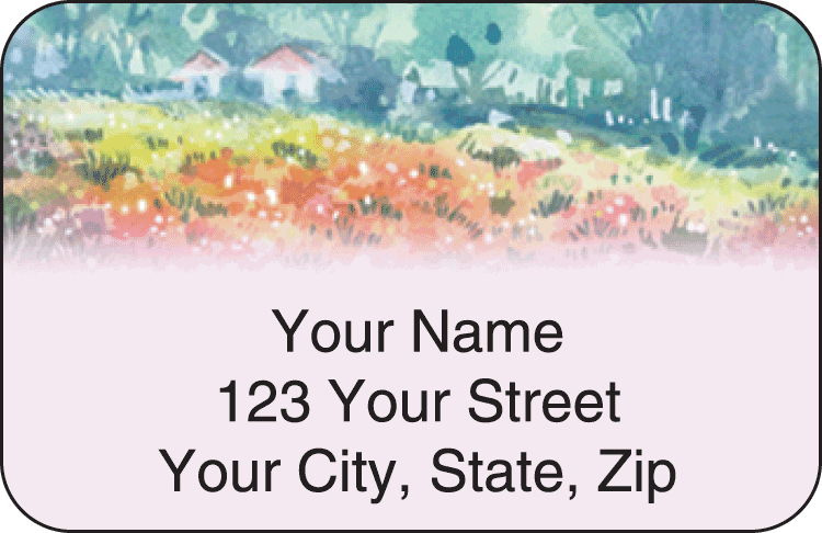 Pastel Gardens Address Labels