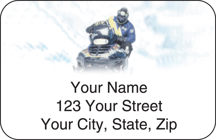 Snowmobile Address Labels