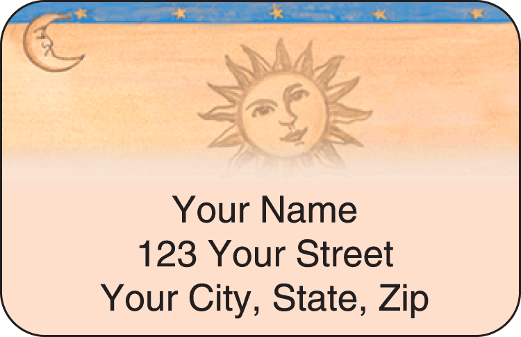 Sun &amp; Moon Address Labels