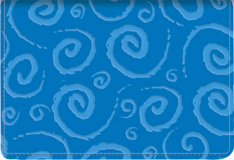 Swirls Top Stub Checkbook Cover