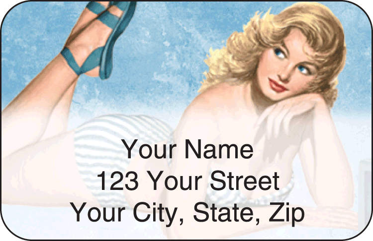 Vintage Pin-Ups Address Labels