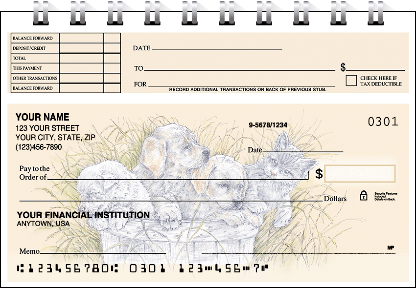 Animal Friends Top Stub Checks 1 Box Singles