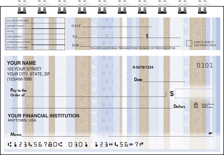 Chocolate Dcor Top Stub Checks - Singles