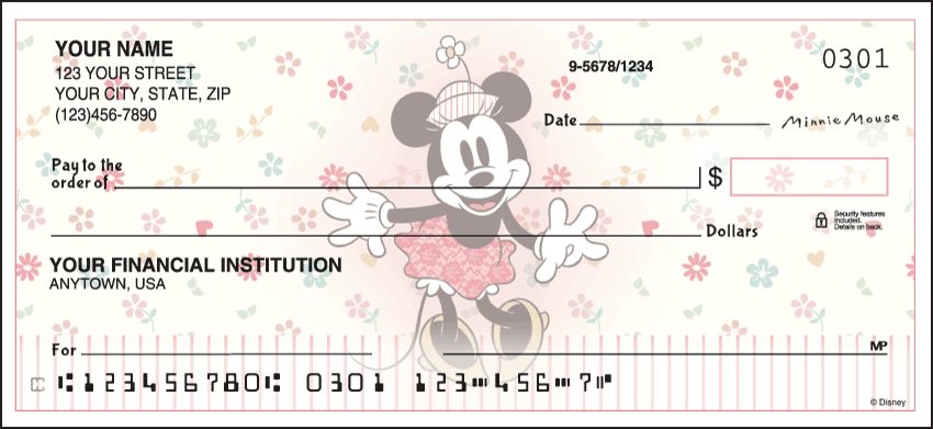 Disney Vintage Minnie Checks 1 Box Singles