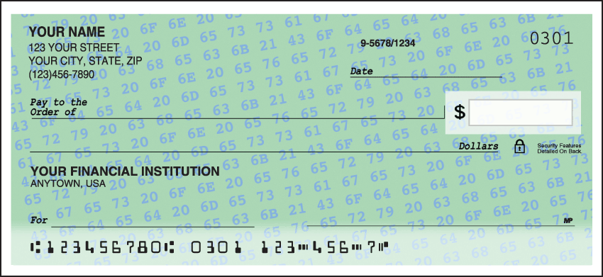 Hexadecimal Checks - 1 box - Duplicates