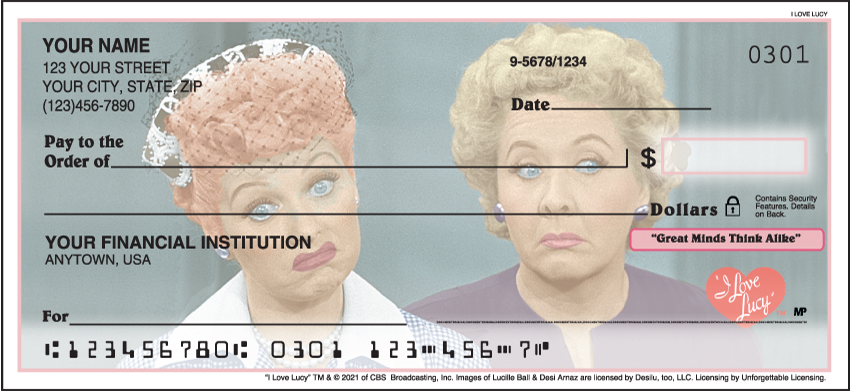 I Love Lucy Checks - 1 box - Singles