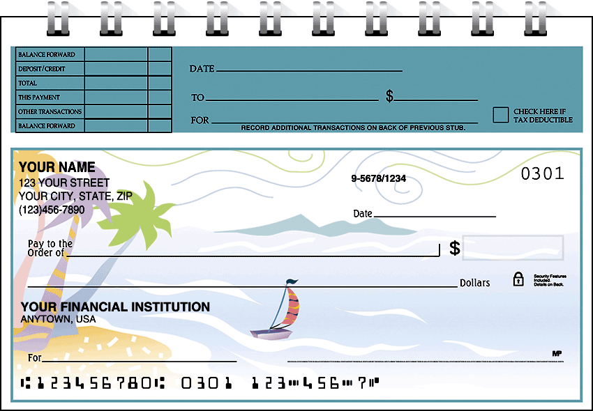 Tropical Moods Top Stub Checks - Singles