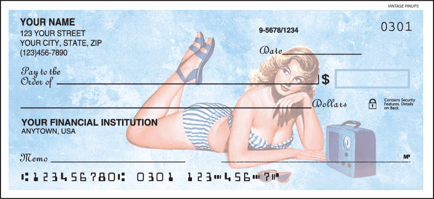 Vintage Pin-Ups Checks - 1 box - Duplicates